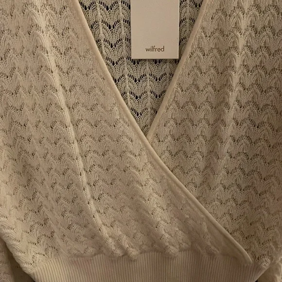 NEW Aritzia Wilfred Dear Sweater in Light Birch - Picture 6 of 6
